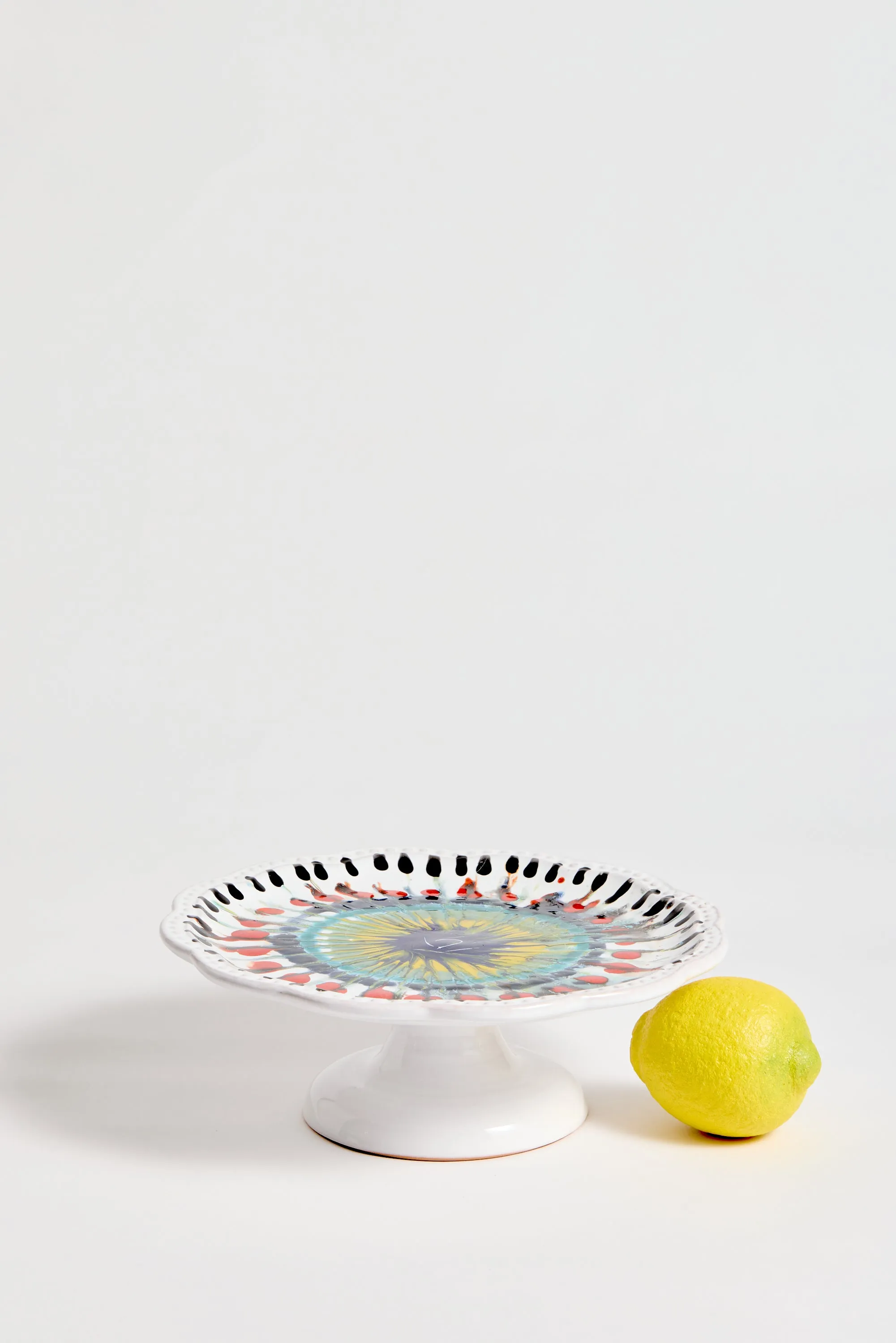 Nicola Fasano Ceramic Cake Plate