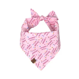 Pink Barkday Dog Bandana