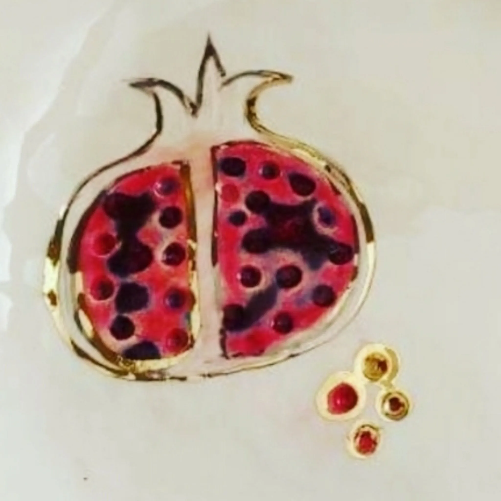 Pomegranate Ceramic Plate