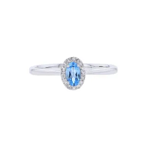 Popsicle Blue Topaz & Diamond Ring