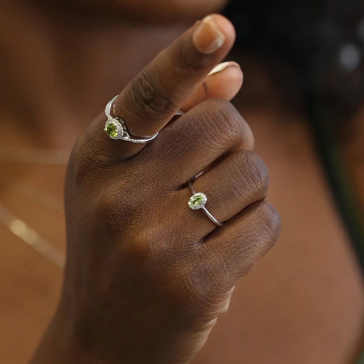 Popsicle Peridot & Diamond Ring