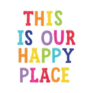 "This is Our Happy Place" Inspirational Classroom Headline | Rainbow Classroom Decor | Light Bulb Moments | UPRINT | Schoolgirl Style