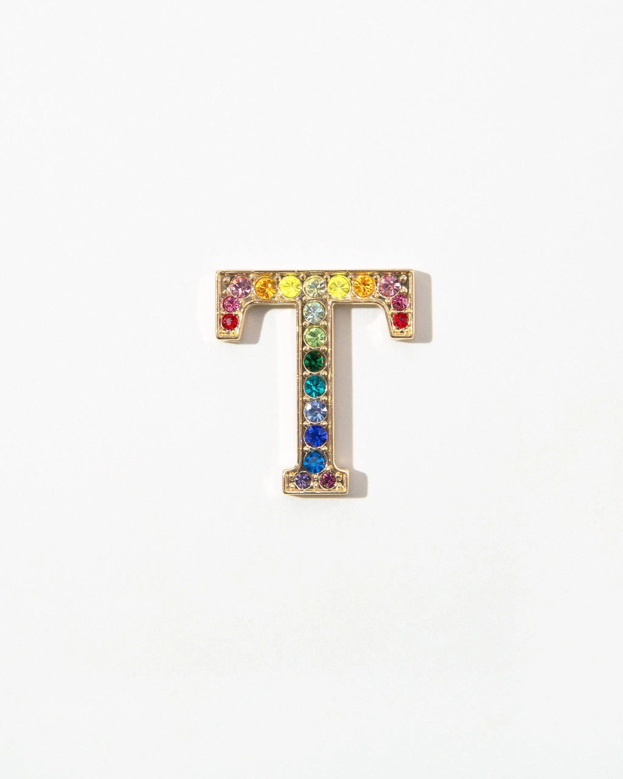 RAINBOW Crystal Embellished Metal Alphabet Sticker