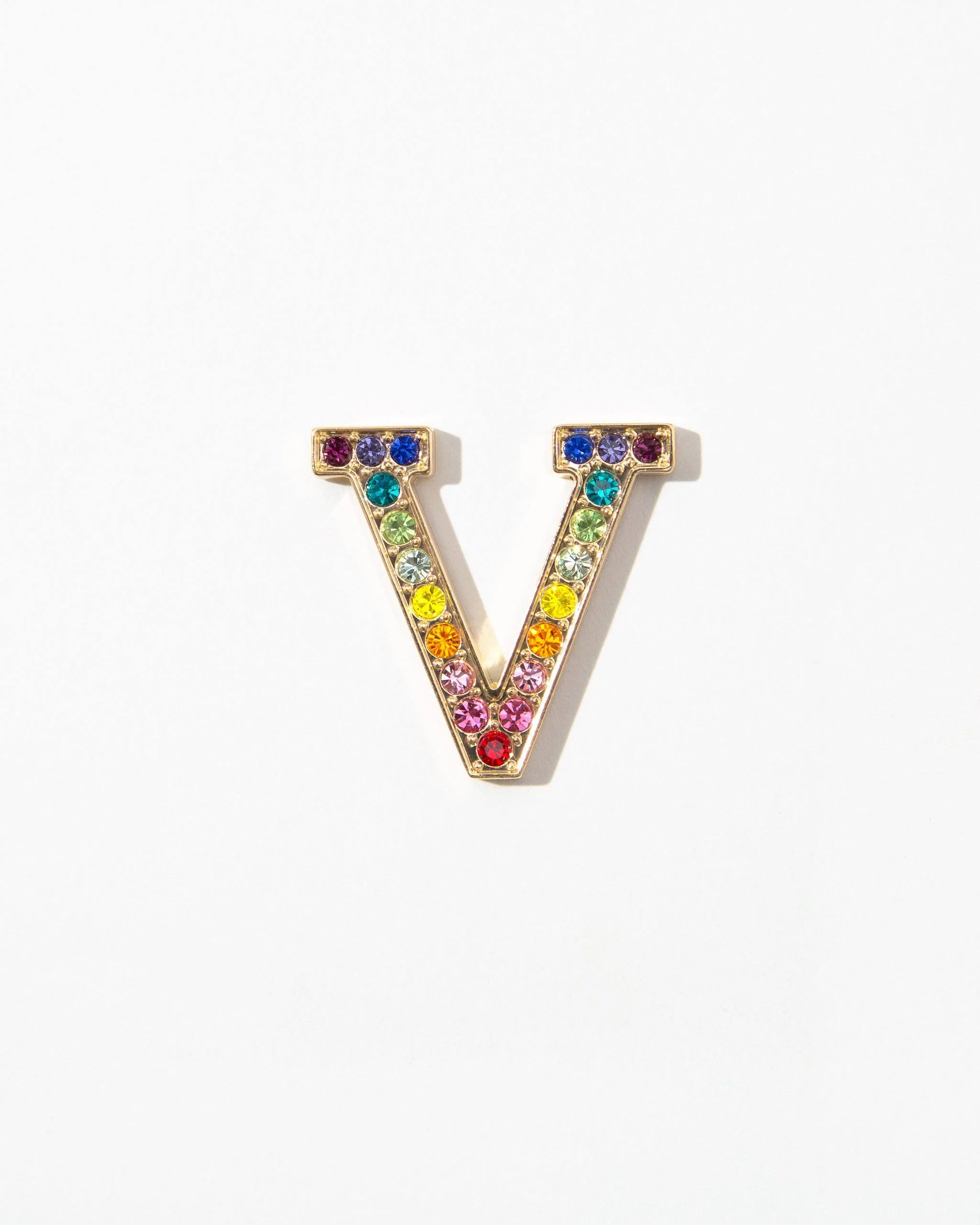 RAINBOW Crystal Embellished Metal Alphabet Sticker