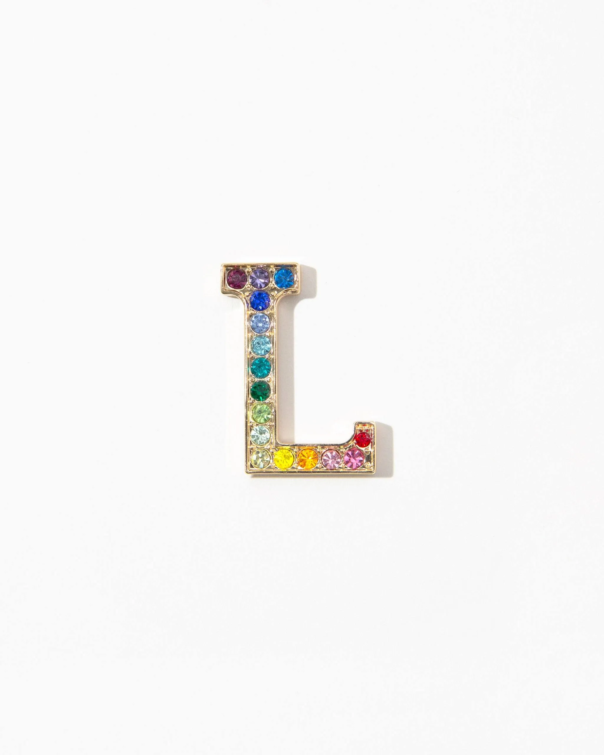 RAINBOW Crystal Embellished Metal Alphabet Sticker