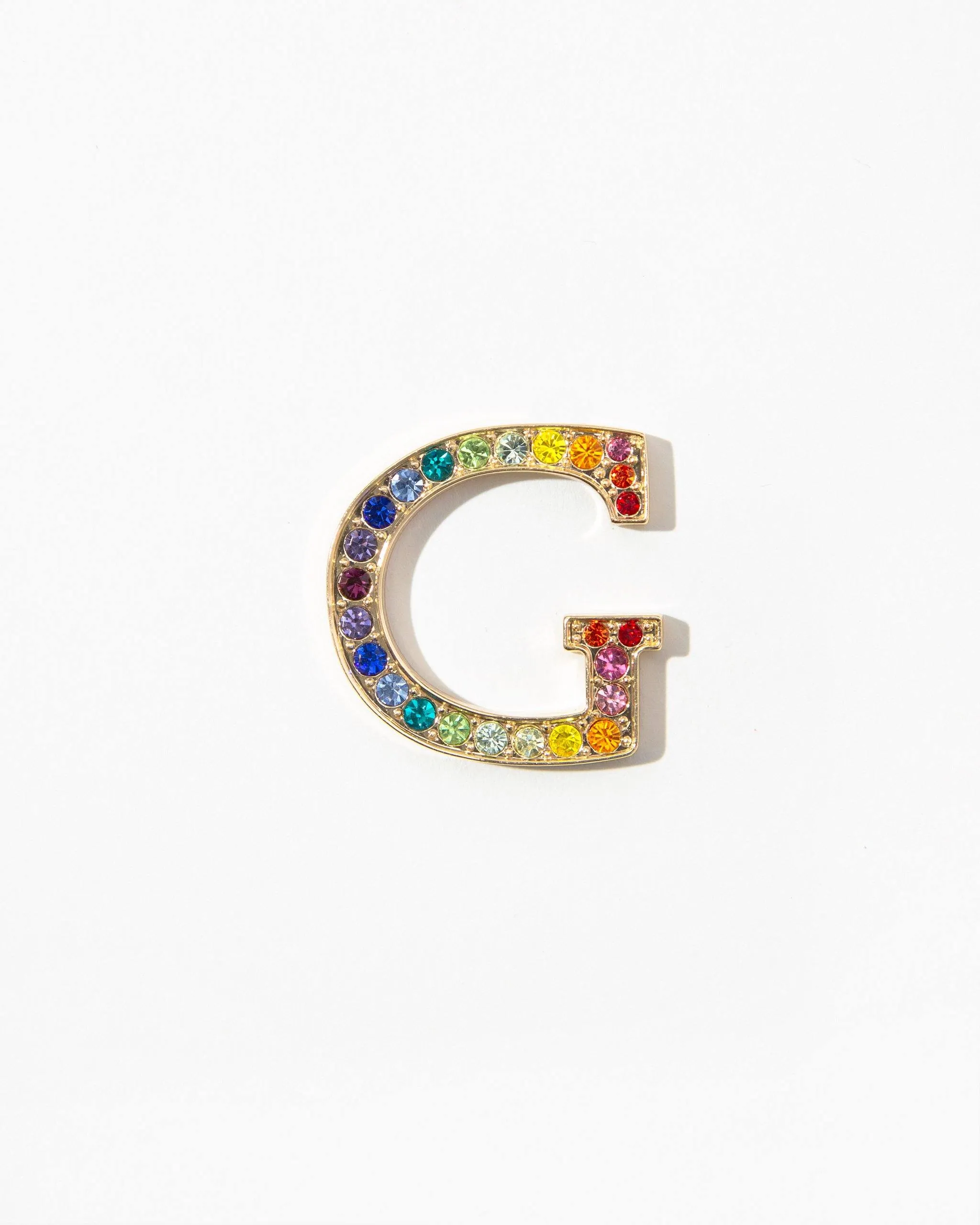 RAINBOW Crystal Embellished Metal Alphabet Sticker