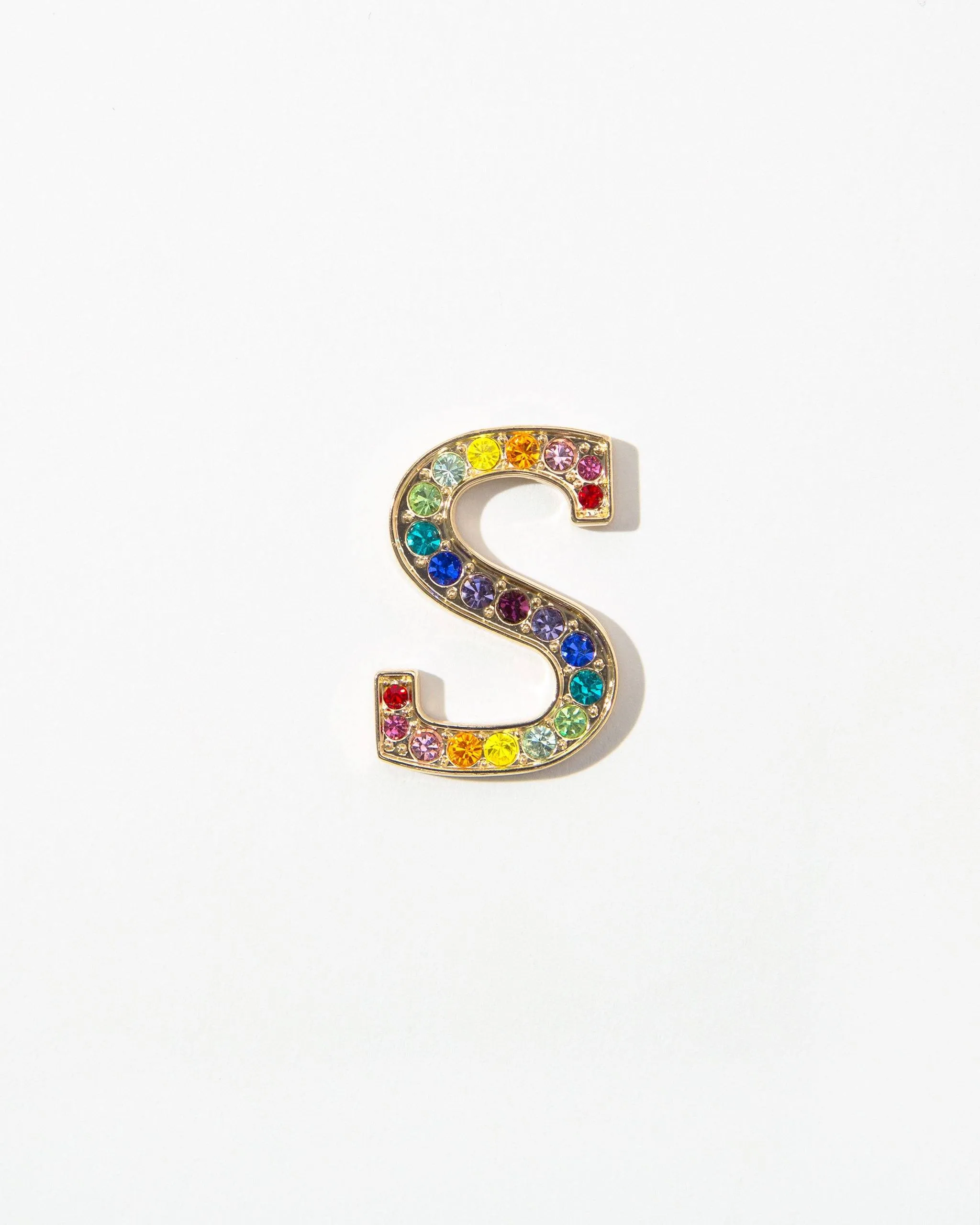 RAINBOW Crystal Embellished Metal Alphabet Sticker