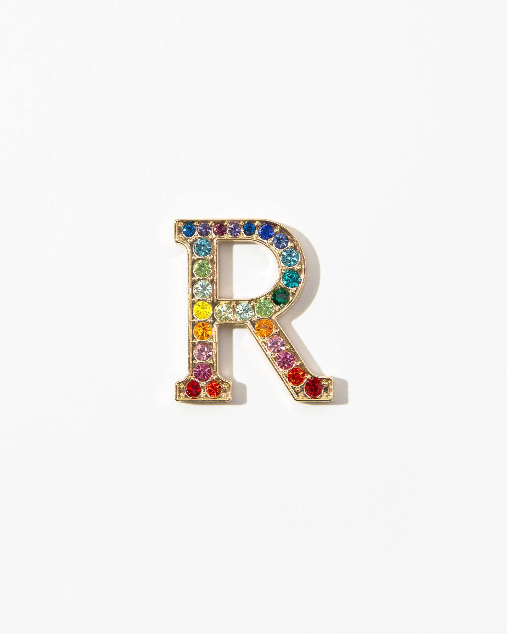 RAINBOW Crystal Embellished Metal Alphabet Sticker