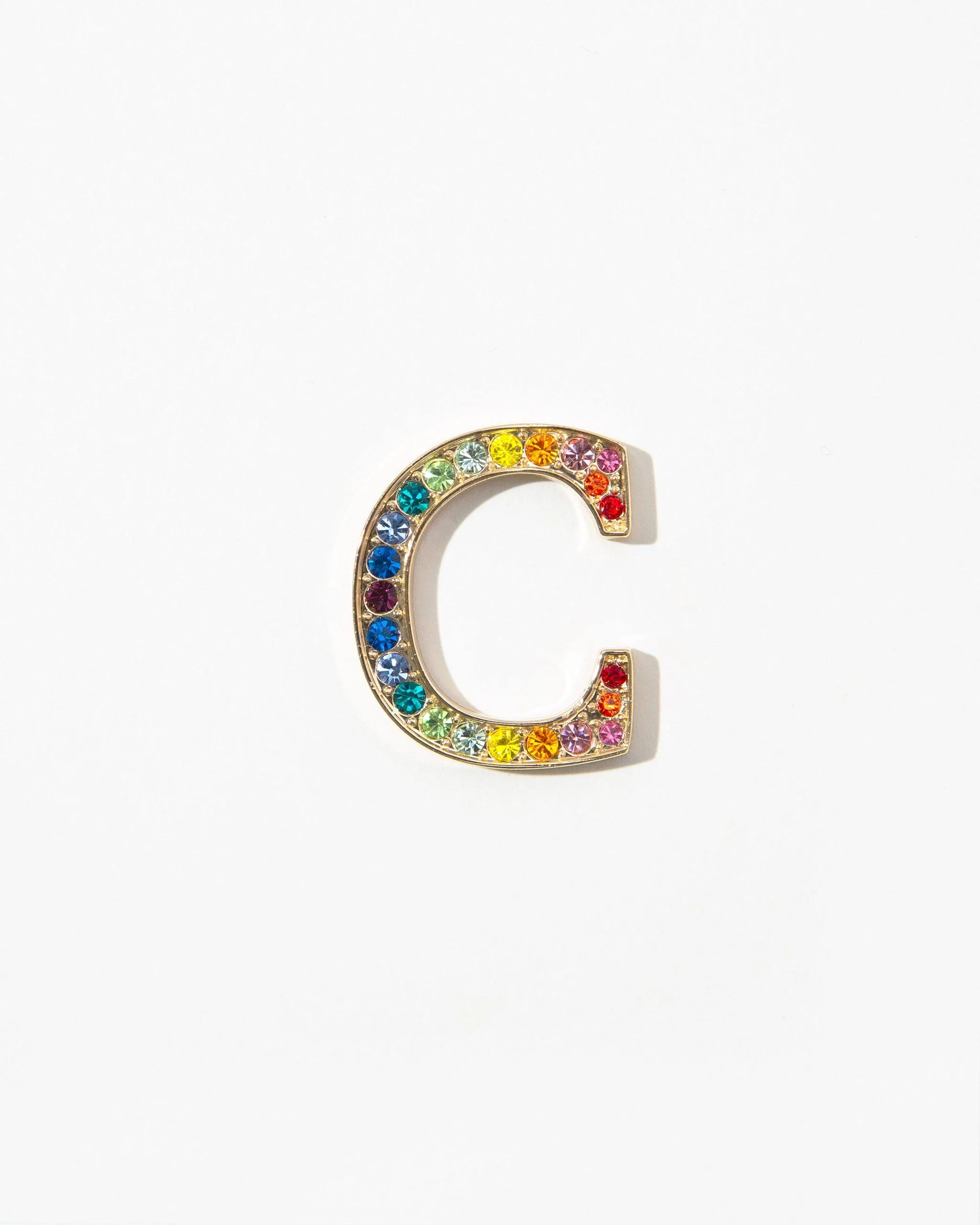 RAINBOW Crystal Embellished Metal Alphabet Sticker