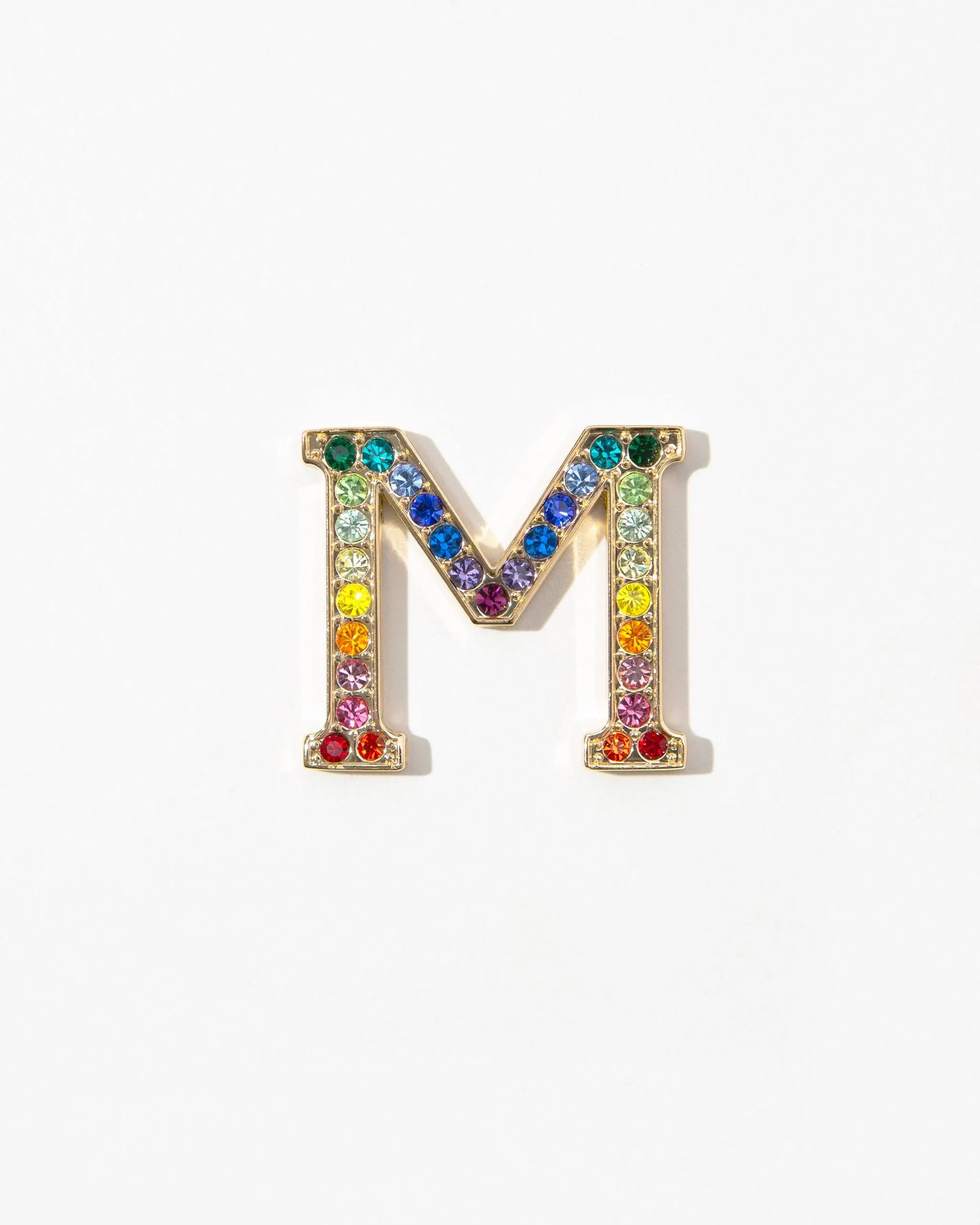 RAINBOW Crystal Embellished Metal Alphabet Sticker