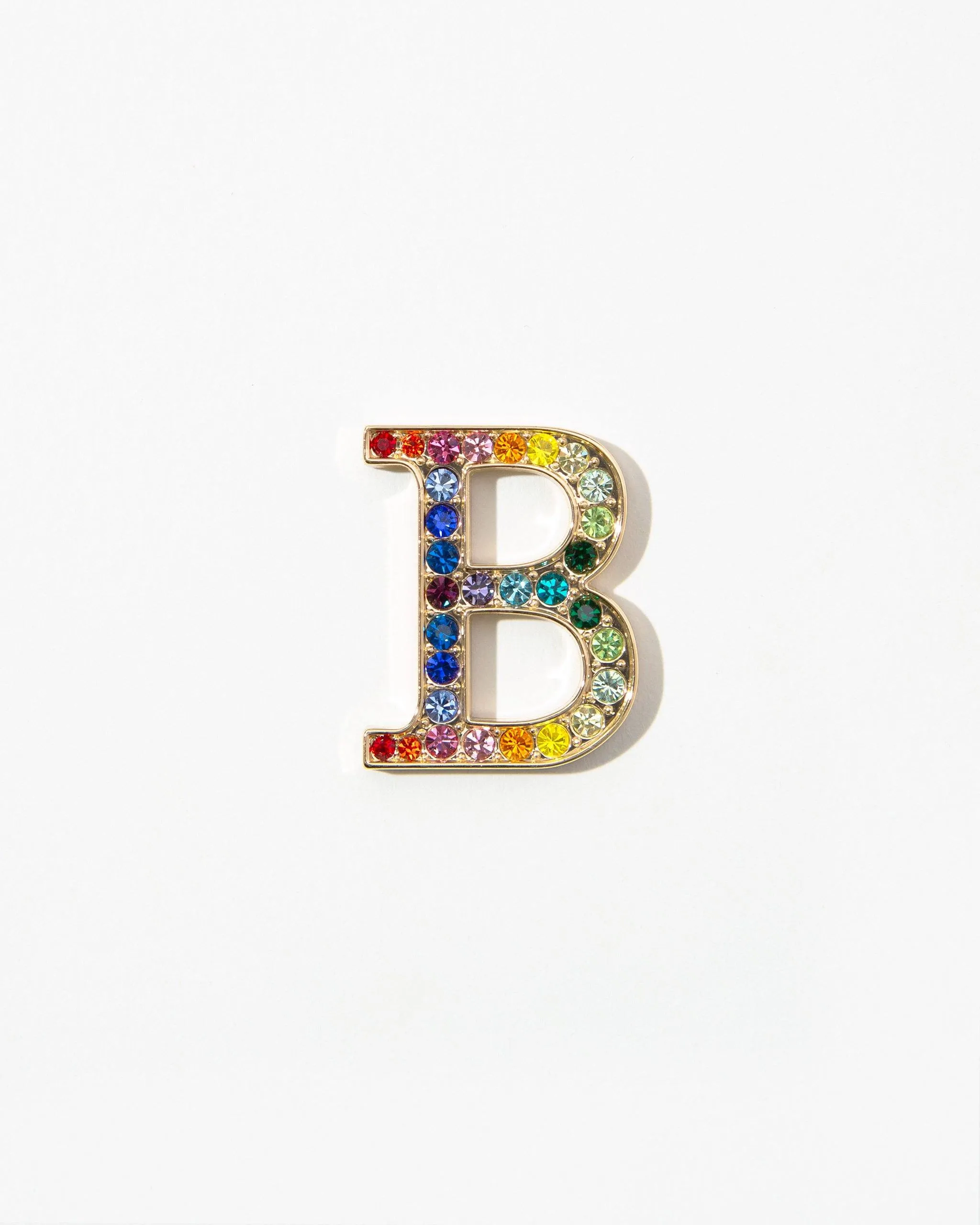 RAINBOW Crystal Embellished Metal Alphabet Sticker