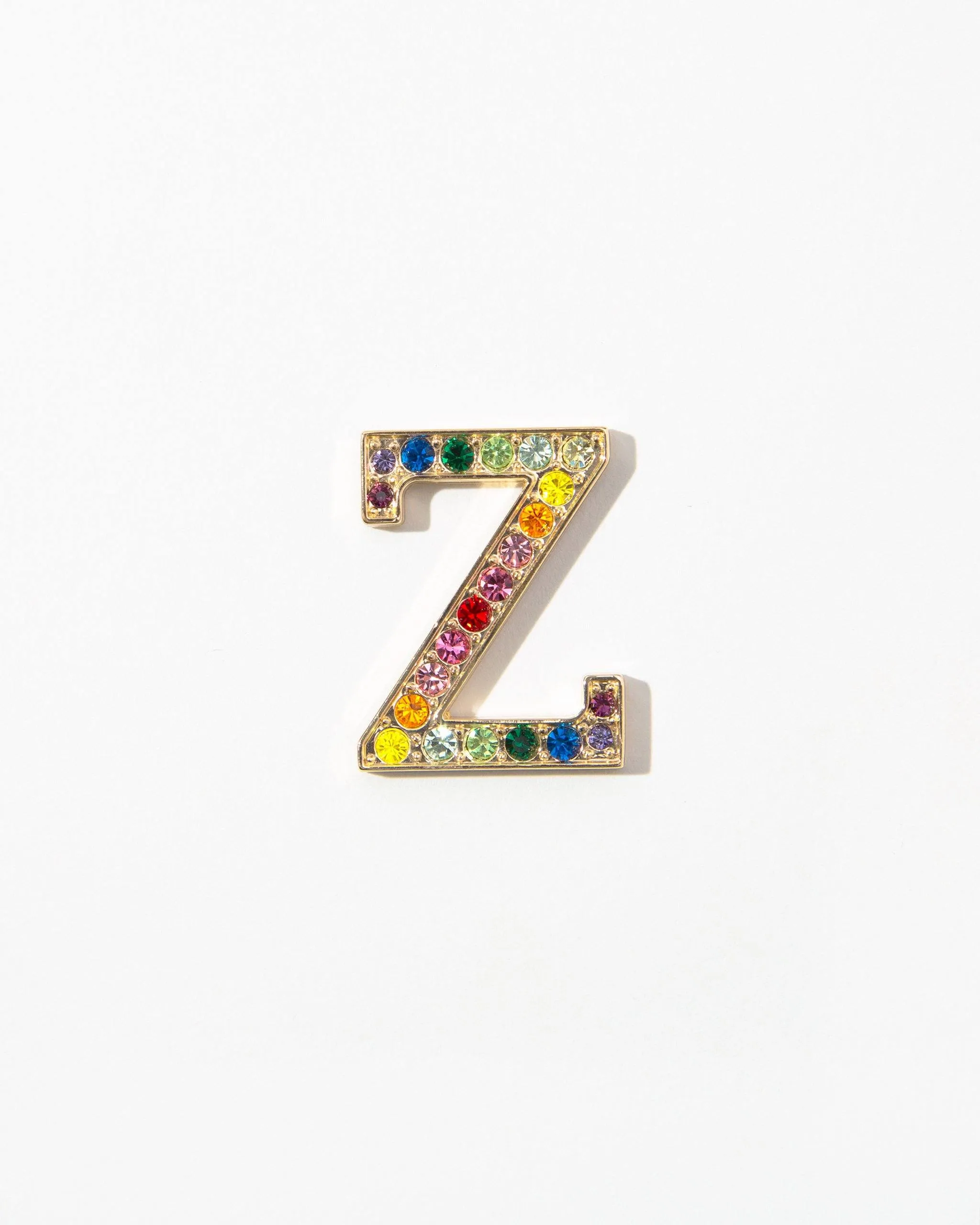 RAINBOW Crystal Embellished Metal Alphabet Sticker