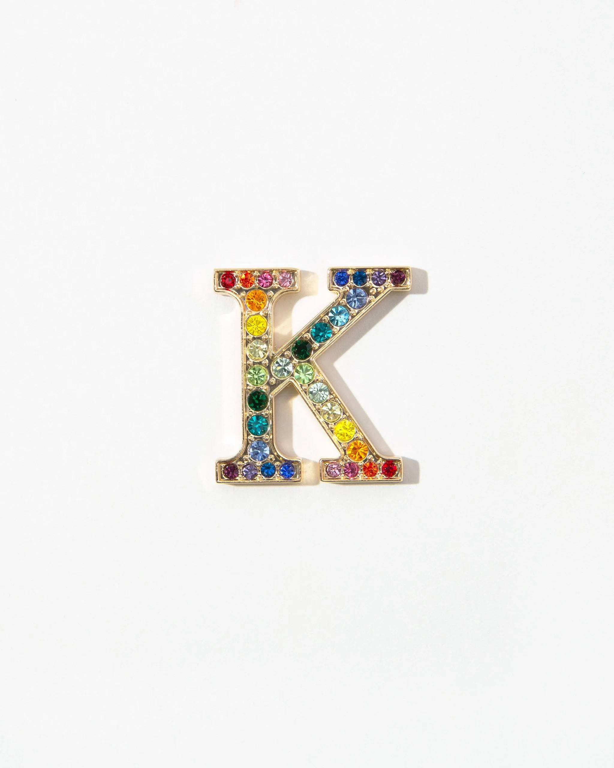 RAINBOW Crystal Embellished Metal Alphabet Sticker