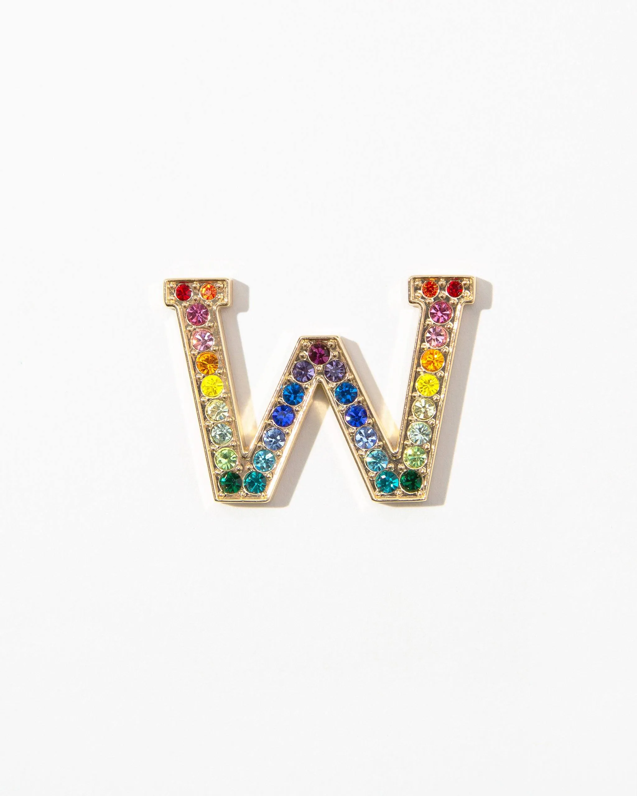 RAINBOW Crystal Embellished Metal Alphabet Sticker