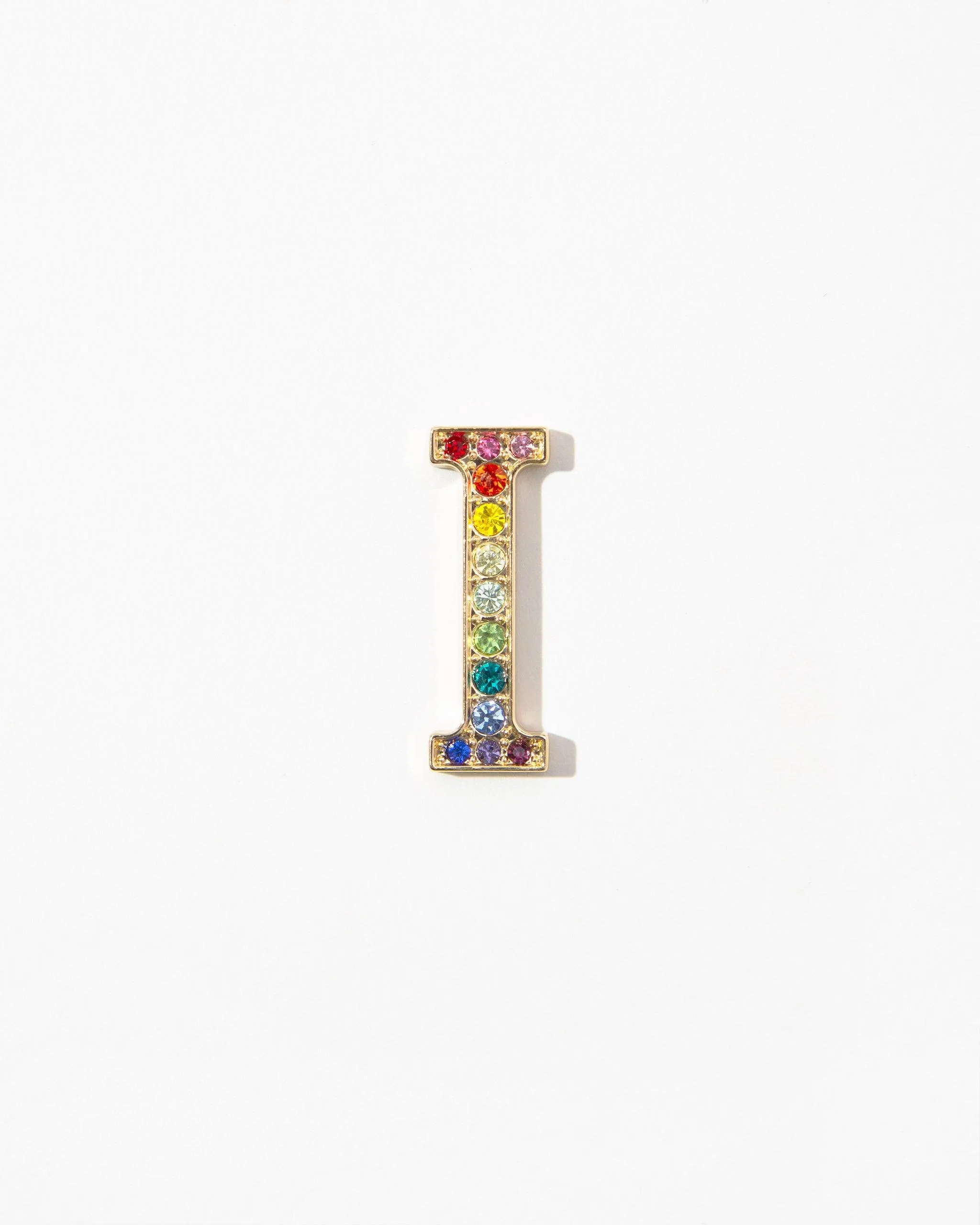 RAINBOW Crystal Embellished Metal Alphabet Sticker