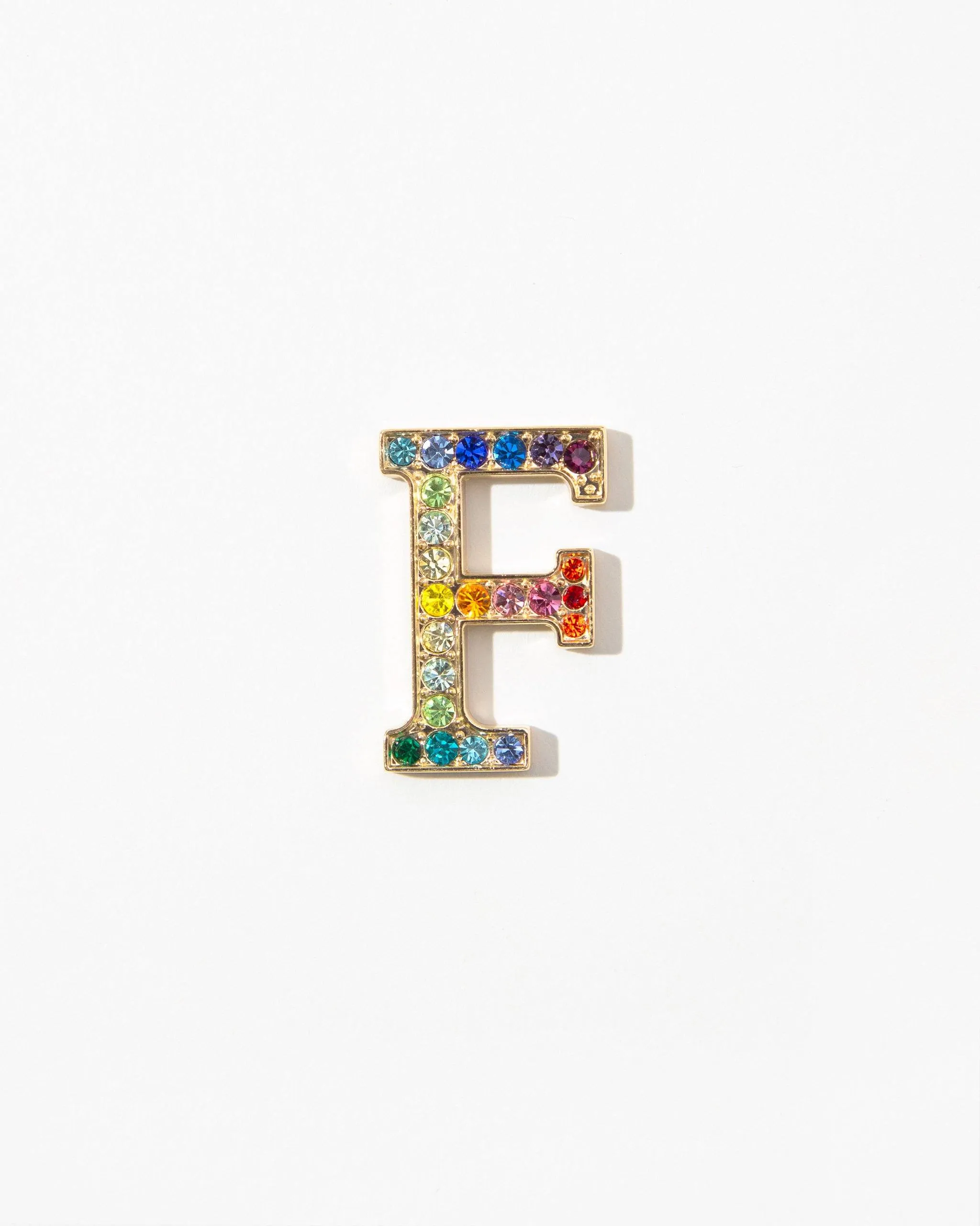 RAINBOW Crystal Embellished Metal Alphabet Sticker