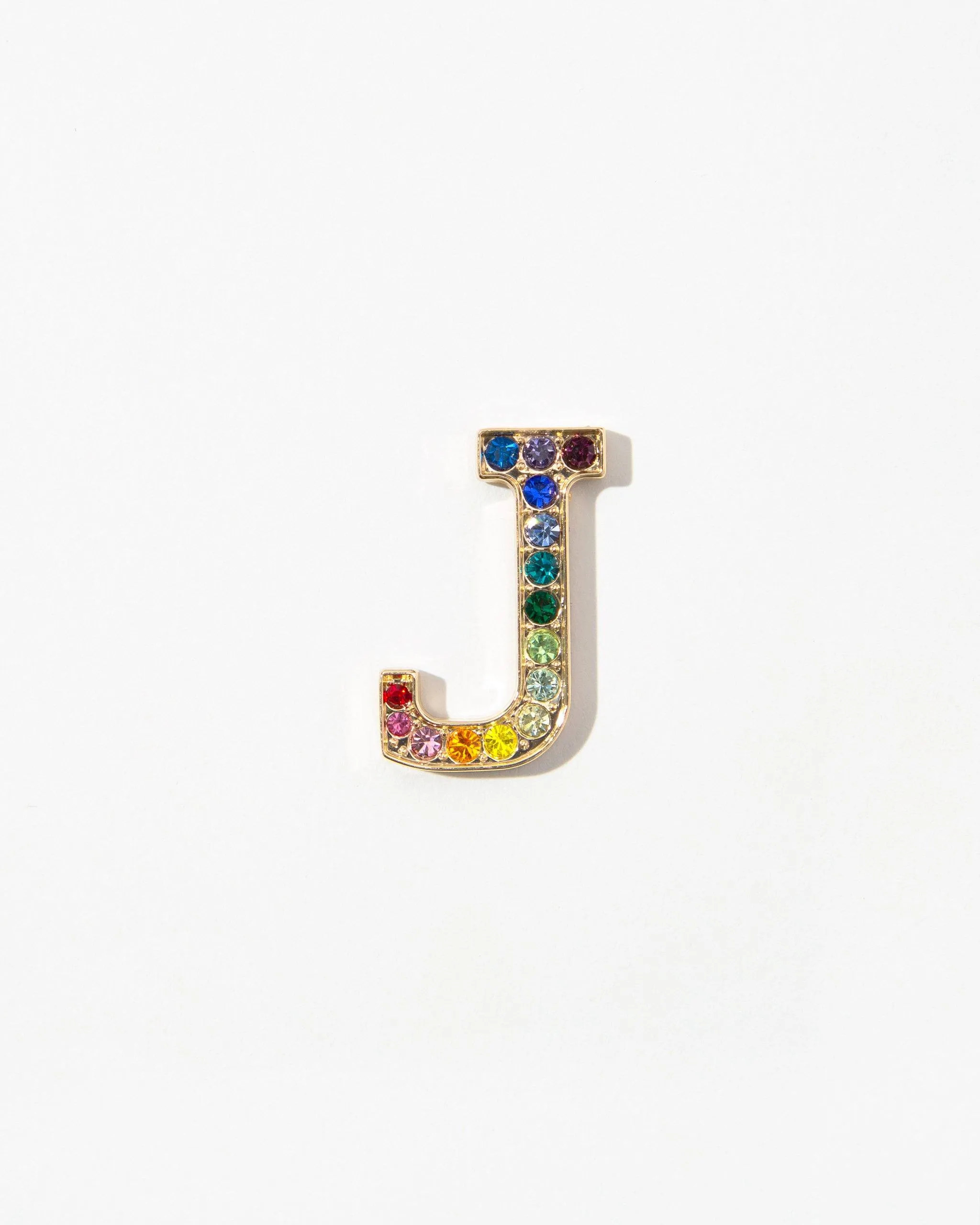 RAINBOW Crystal Embellished Metal Alphabet Sticker