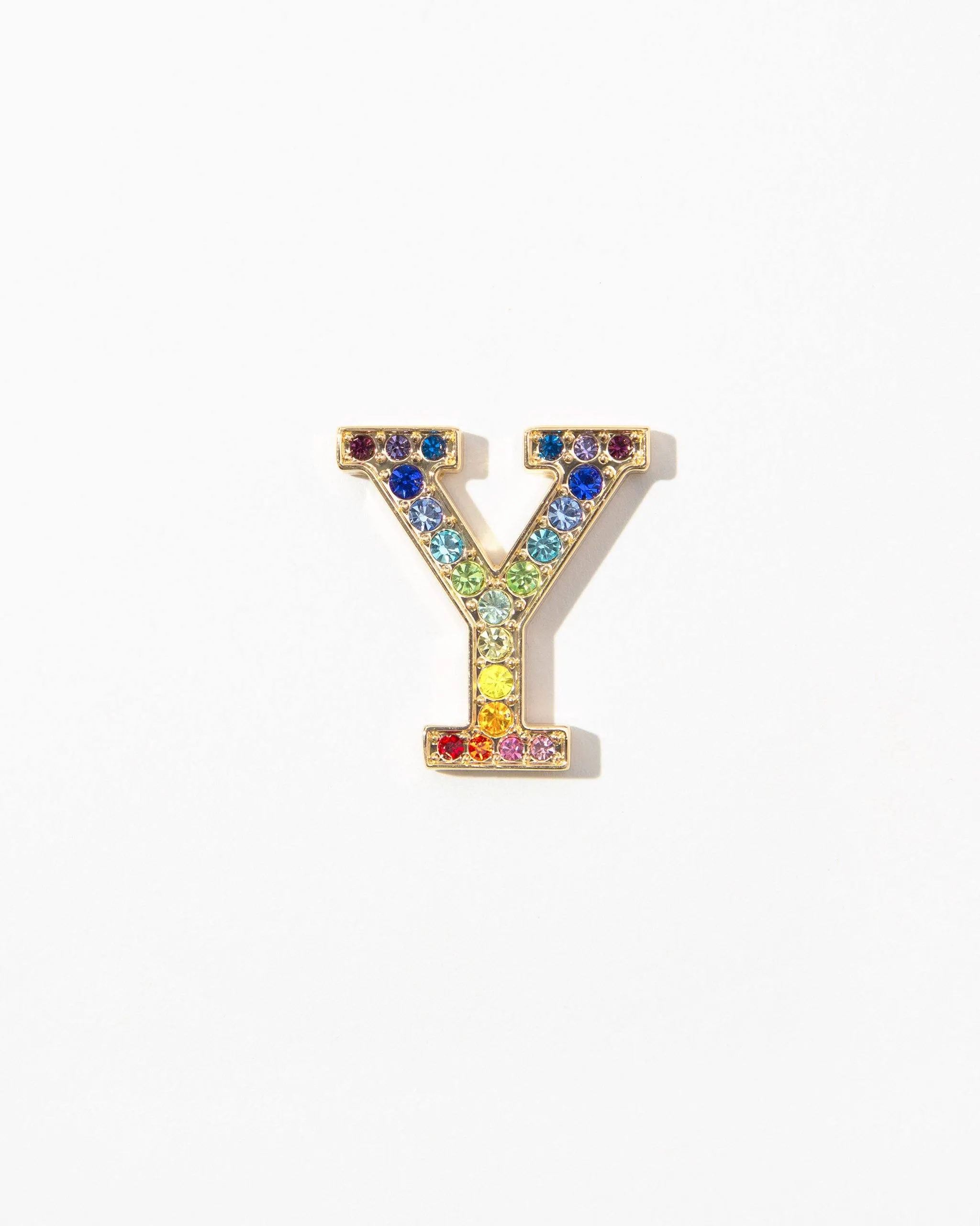 RAINBOW Crystal Embellished Metal Alphabet Sticker