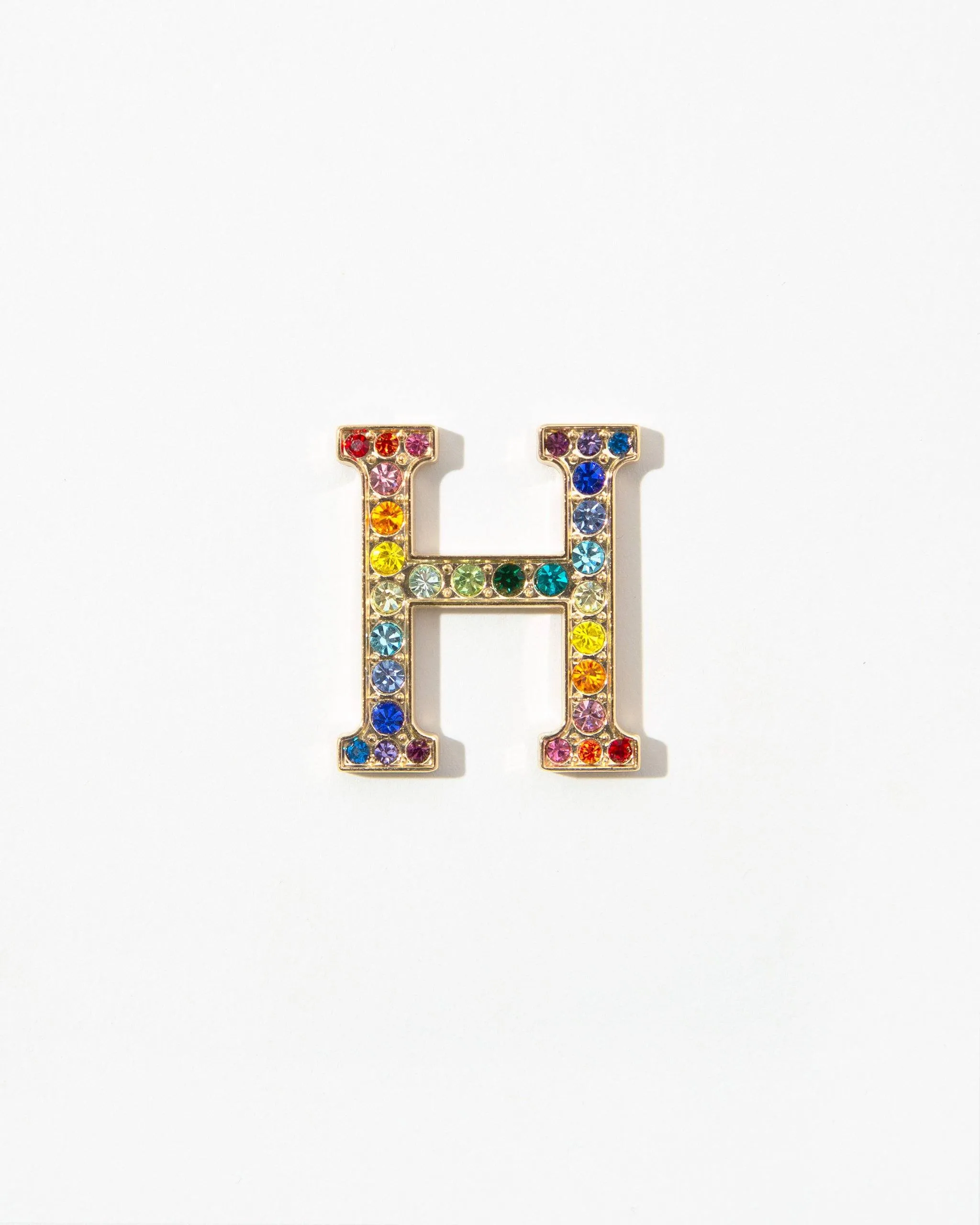 RAINBOW Crystal Embellished Metal Alphabet Sticker