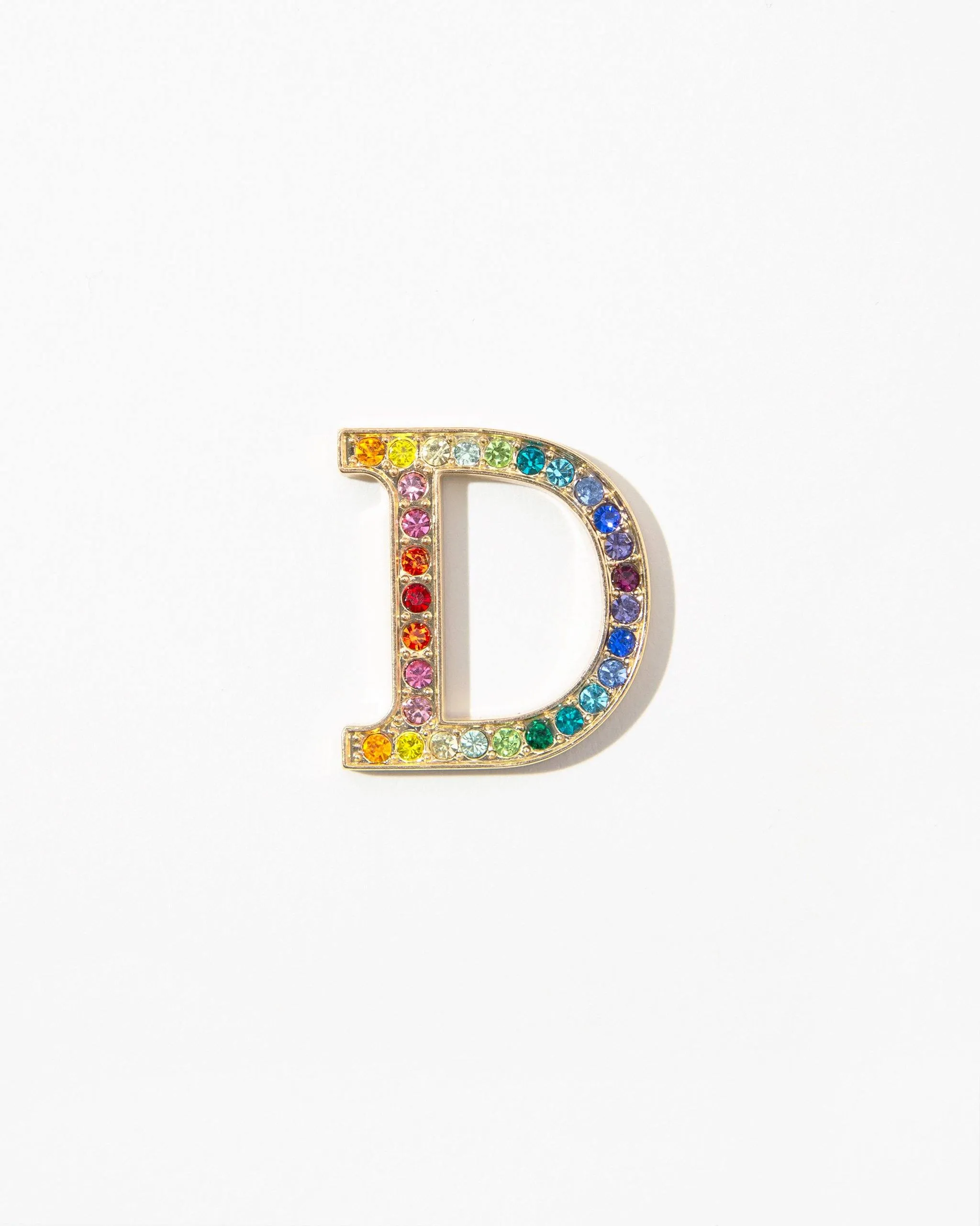 RAINBOW Crystal Embellished Metal Alphabet Sticker