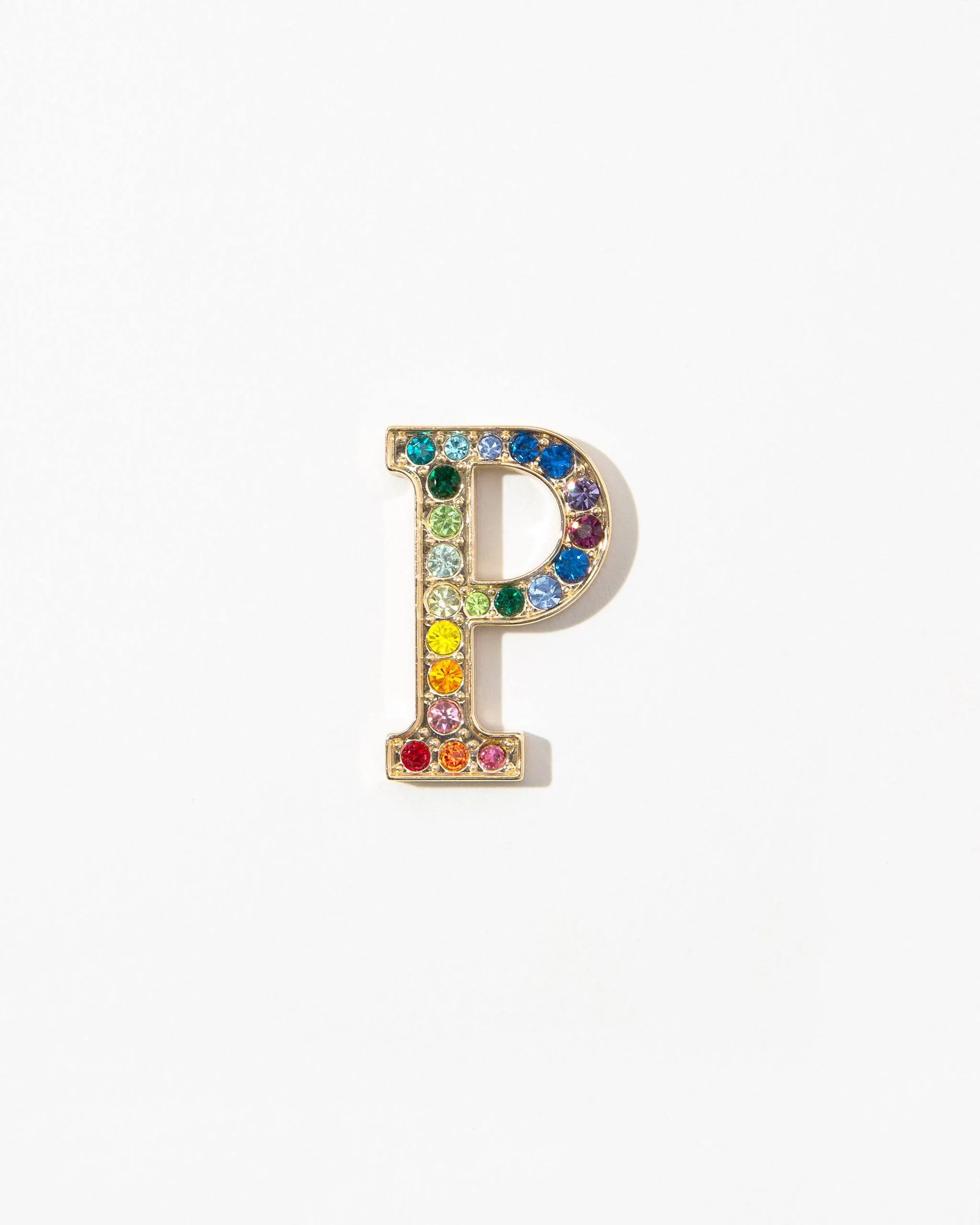 RAINBOW Crystal Embellished Metal Alphabet Sticker