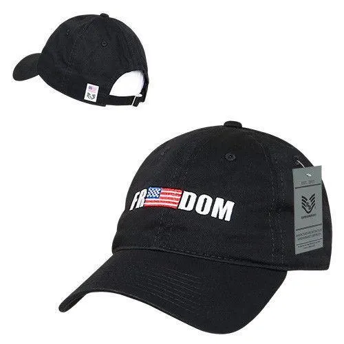 Rapid Dominance Freedom Relaxed Patriotic USA Flag Baseball Caps Hats