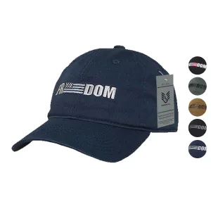 Rapid Dominance Freedom Relaxed Patriotic USA Flag Baseball Caps Hats