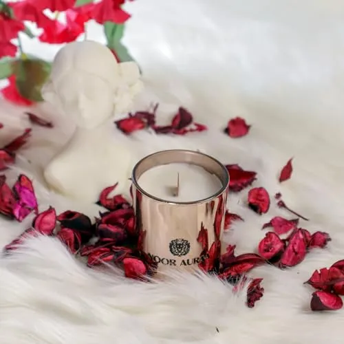 Rose Wine - Metallic Luxe Scented Candle (Rose)