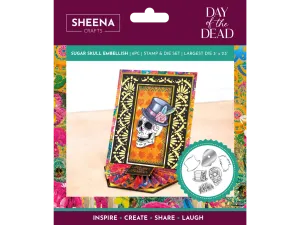 Sheena Douglass Day of the Dead Stamp & Die - Sugar Skull Embellish