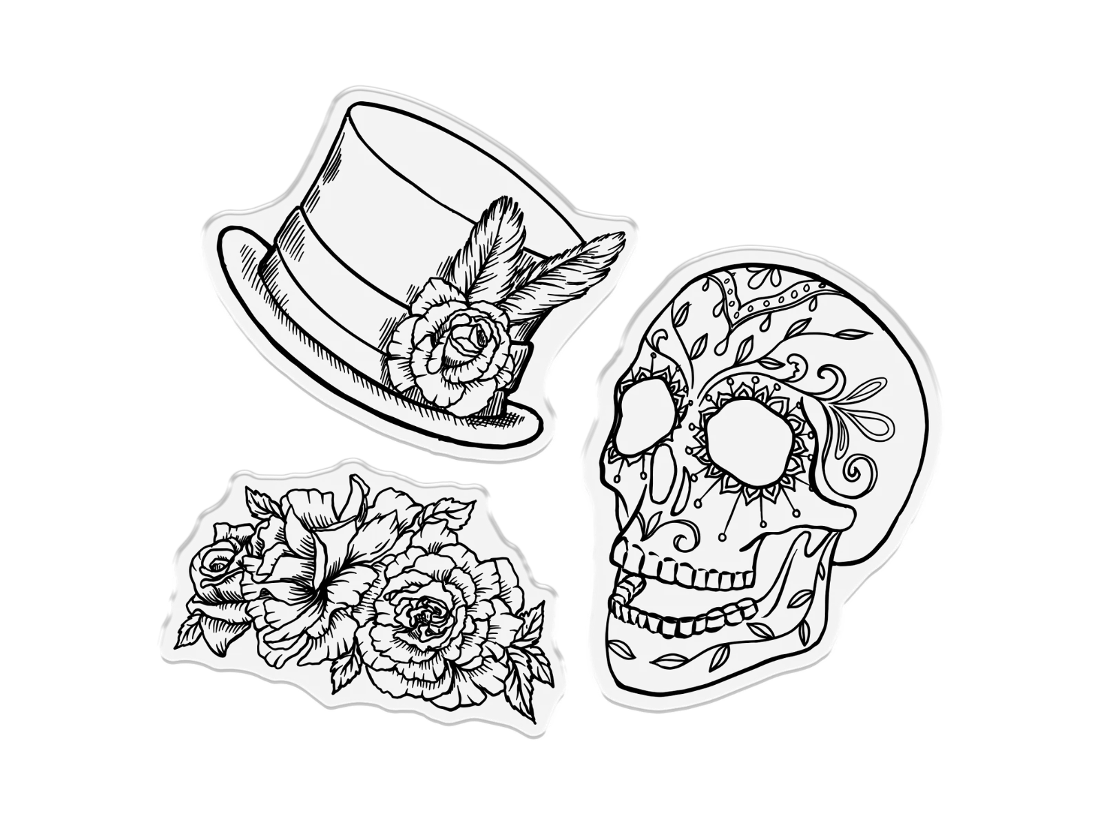 Sheena Douglass Day of the Dead Stamp & Die - Sugar Skull Embellish