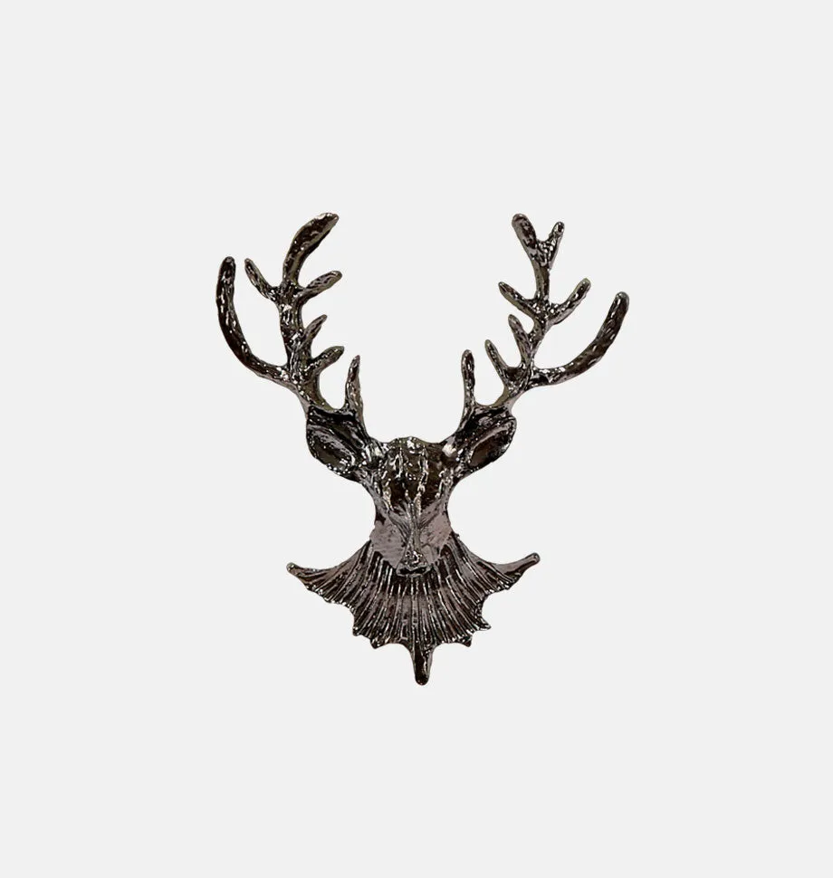 Silver Stag Candle Pin