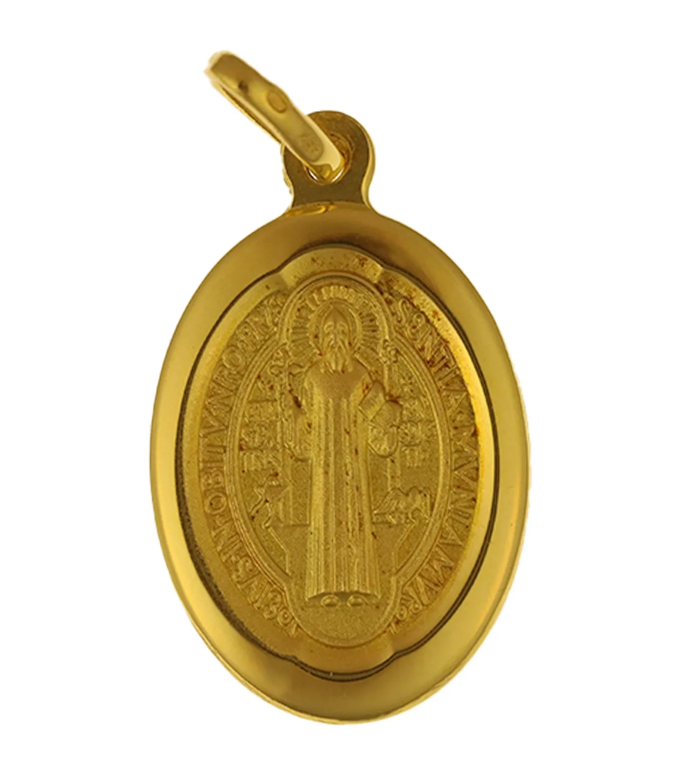 St. Benedict Oval Medal 18k Yellow Gold