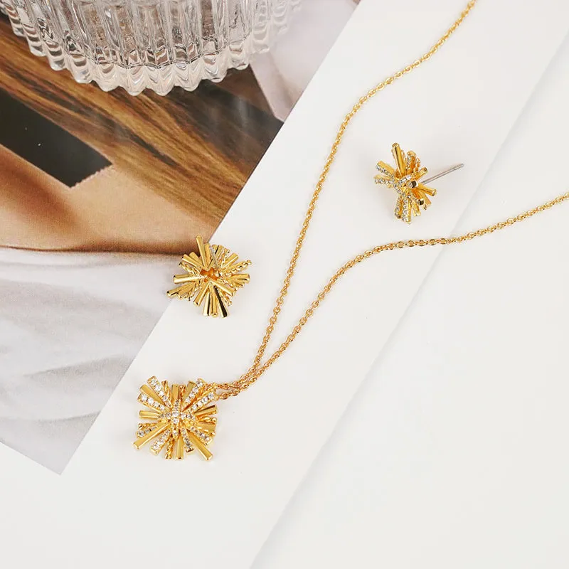 Starburst Earrings and Necklace Set