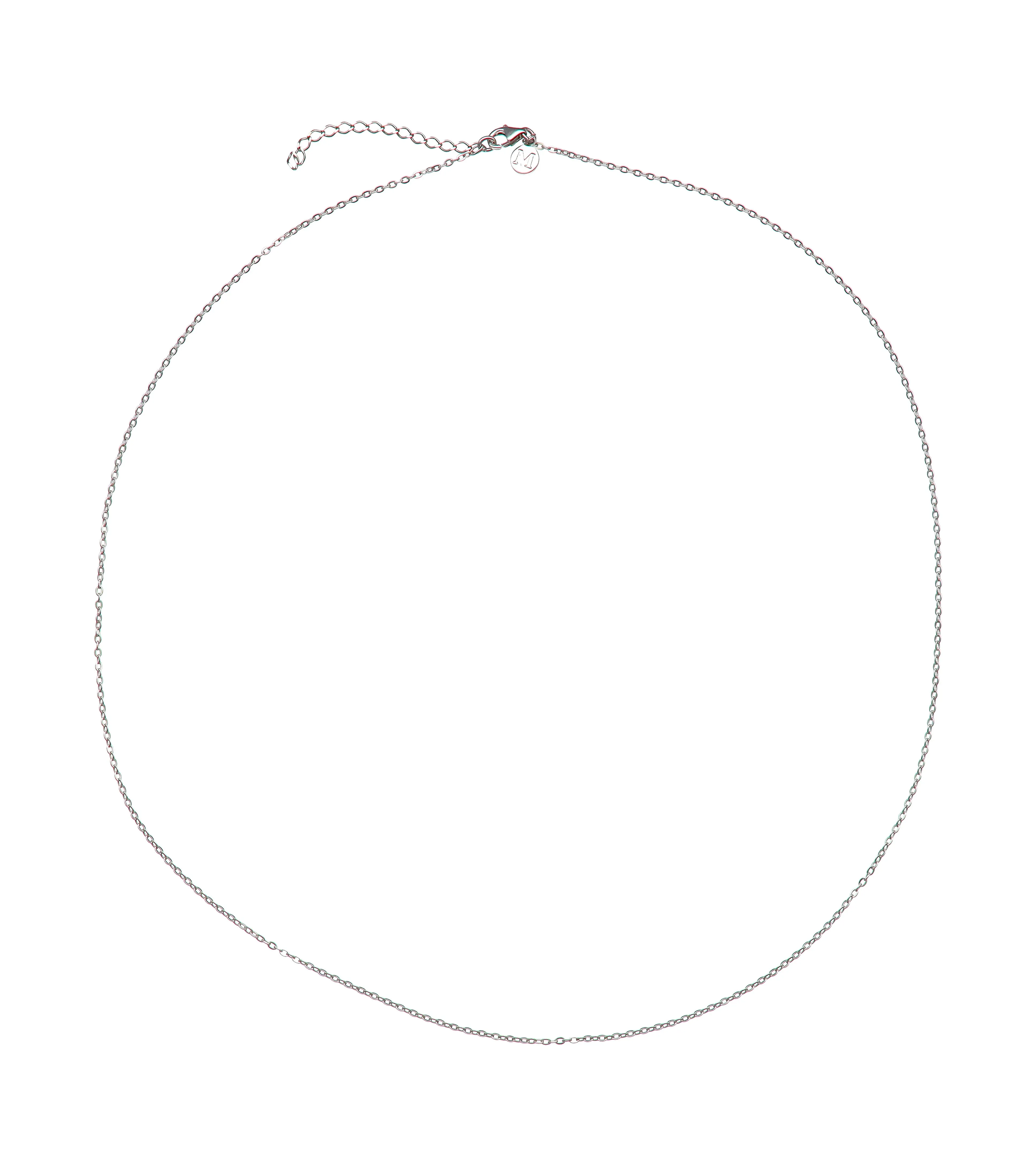 Sterling Silver Chain for Women in a Rhodium Plating, in 16.5 and 23.6 Length, Cadenas Collection