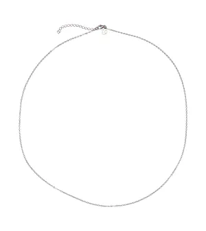 Sterling Silver Chain for Women in a Rhodium Plating, in 16.5 and 23.6 Length, Cadenas Collection