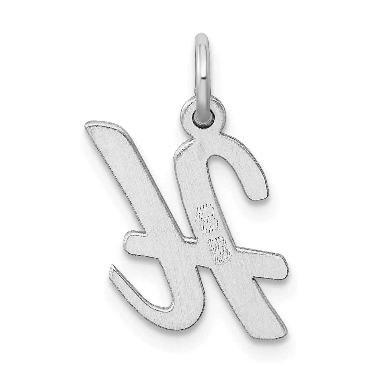 Sterling Silver Medium Script Initial H Charm