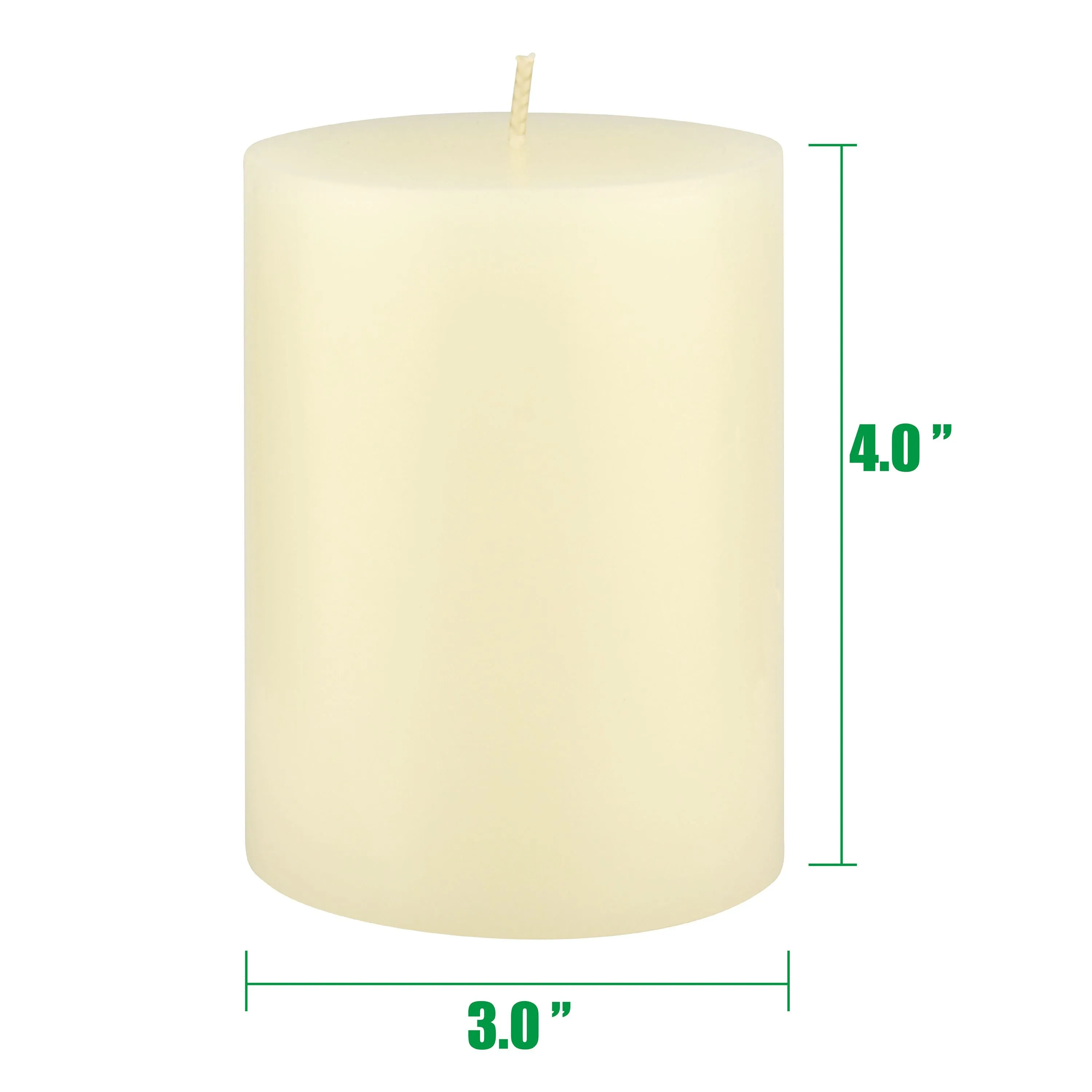 Stonebriar Unscented 3" x 4" 1-Wick Ivory Pillar Candles, 6 Pack