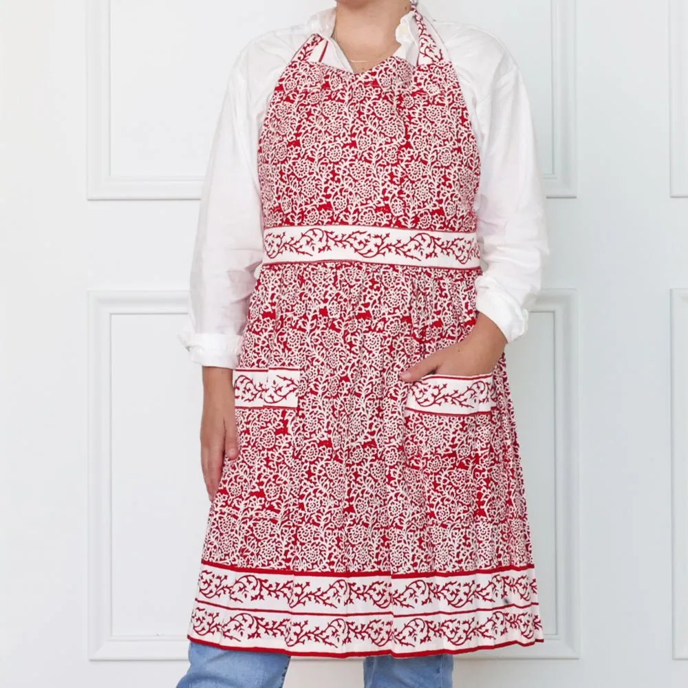 Tapestry Deep Red Apron