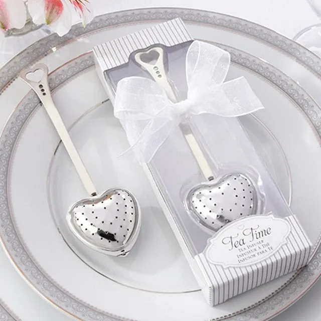 Tea Time Heart Tea Infuser Party Favor in Elegant