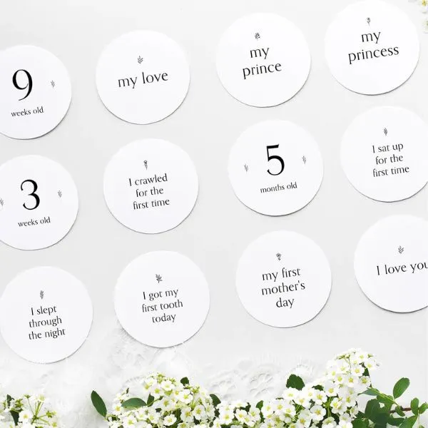 Truly Amor Bebé Baby Milestone Cards