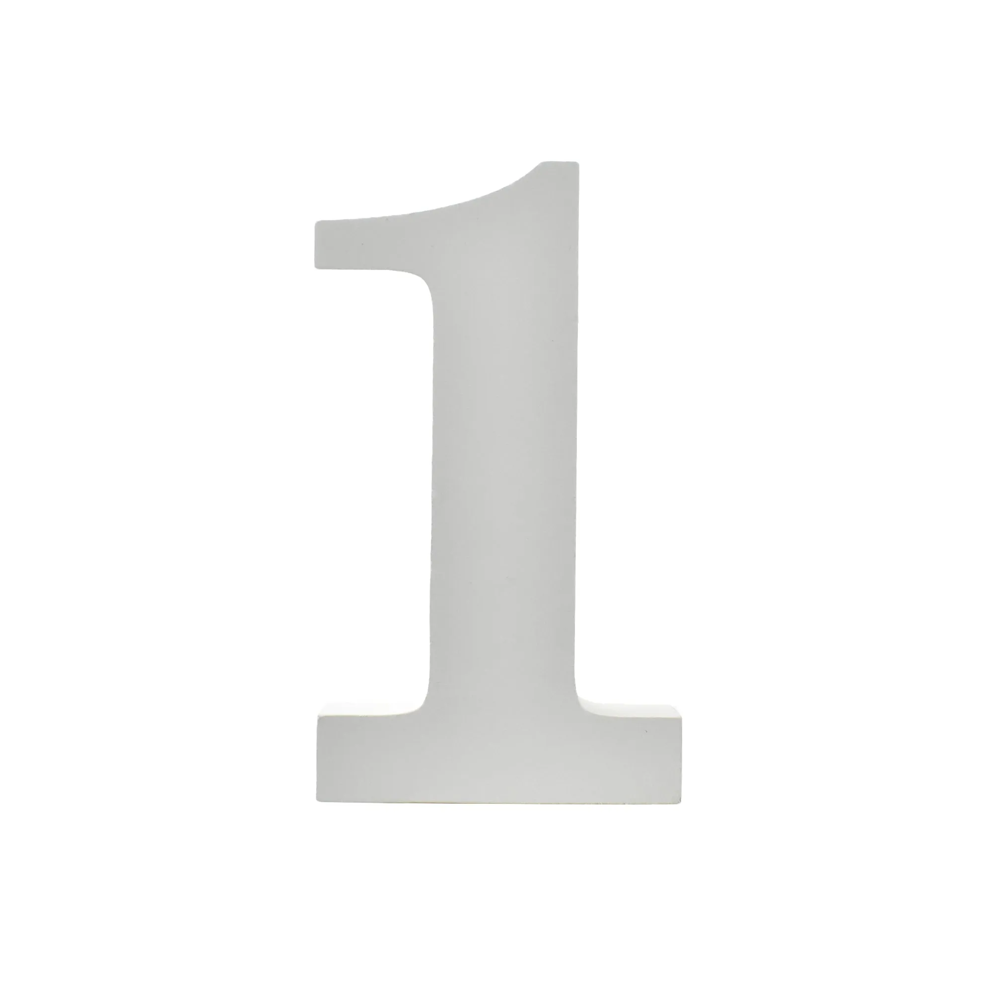 Wooden Standing Letters and Numbers, 4-3/4-inch, White