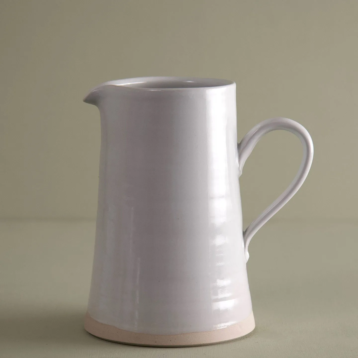 W/R/F Handmade Ceramic Pitcher / White